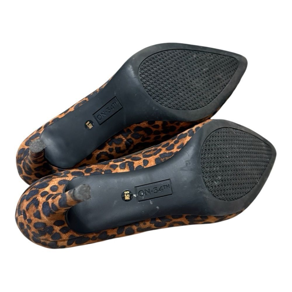 On 34th Jeules Pointed-Toe Slip-On Pumps cheetah print size 9.5 - Picture 9 of 10